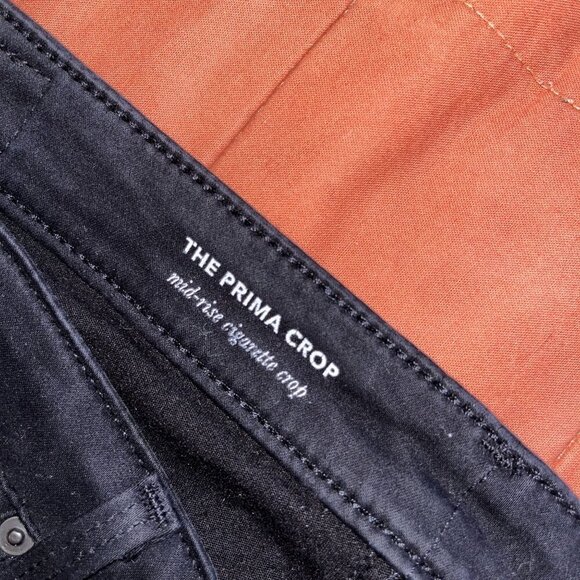 Adriano Goldschmied Black Prima Crop Mid-Rise Cigarette Crop Jeans 28 Womens - Picture 7 of 11